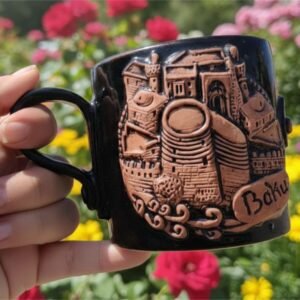 handcrafted-ceramic-mug-maiden-tower-old-city-baku-relief