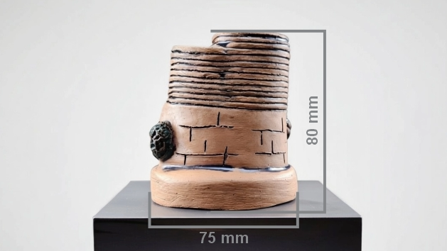 handcrafted ceramic maiden tower sculpture – authentic baku heritage